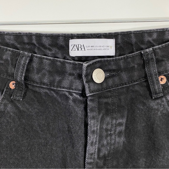 Zara Jeans Zara 8 Rigid Mom Jeans High Rise Tapered Straight Button